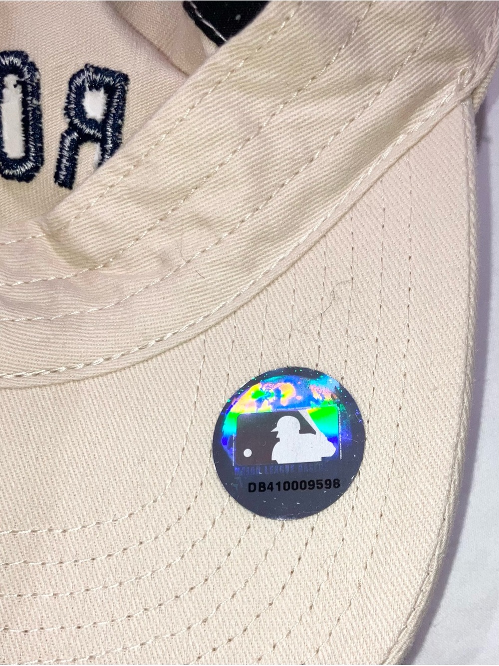 Brooklyn Dodgers '47 Clean-Up Hat Off White Blue Adjustable Baseball Cap MLB NWT - Picture 8 of 9